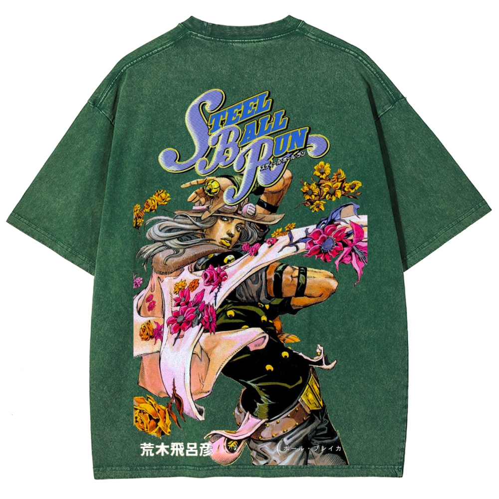 Jojo's Bizarre Adventure Unisex Fit Washed T-Shirt 2603005633-Coordom