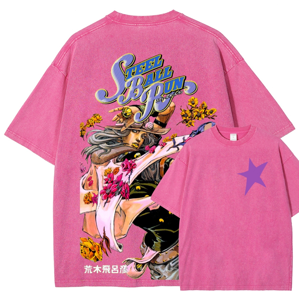 Jojo's Bizarre Adventure Unisex Fit Washed T-Shirt 2603005633-Coordom