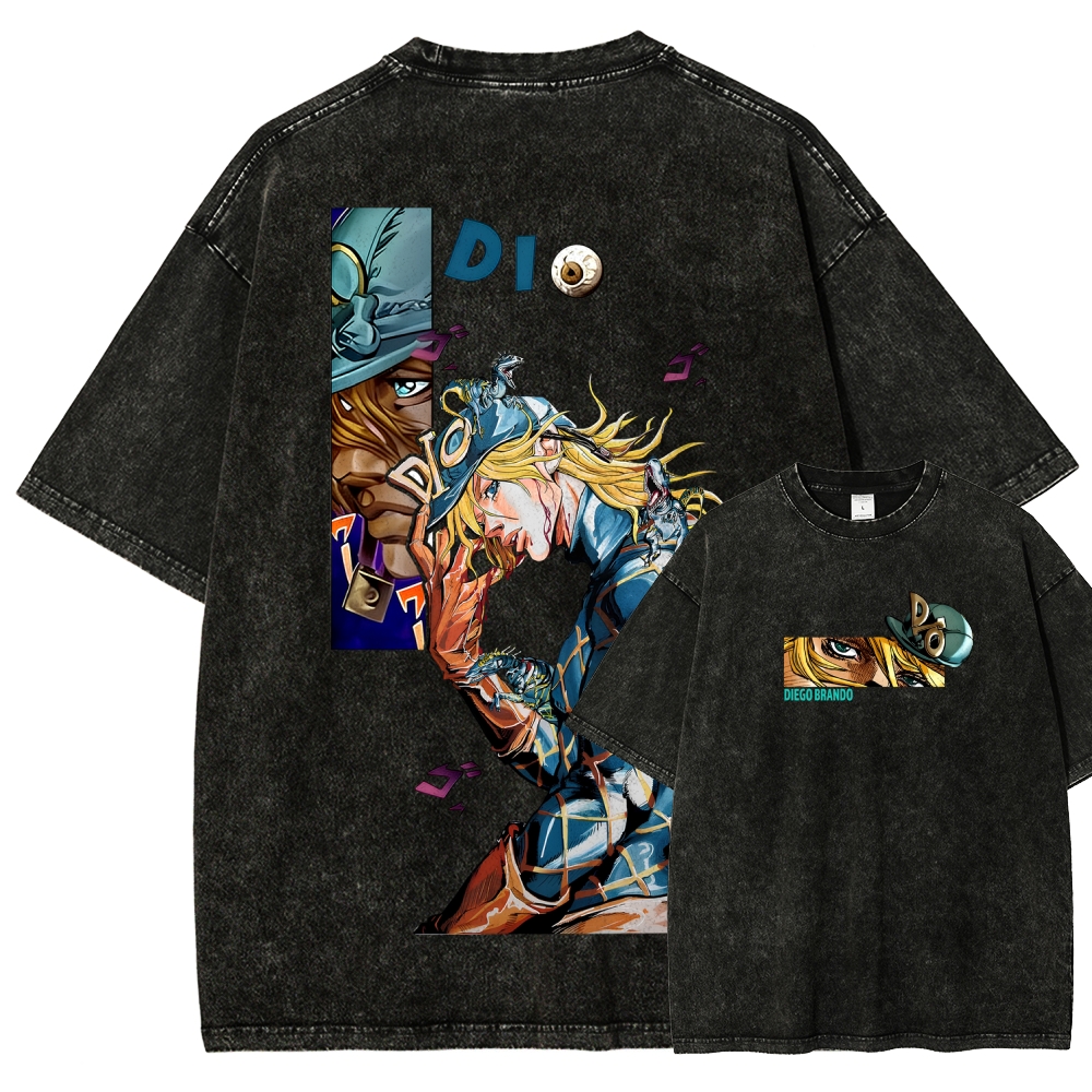 Jojo's Bizarre Adventure Washed T-Shirt-Coordom