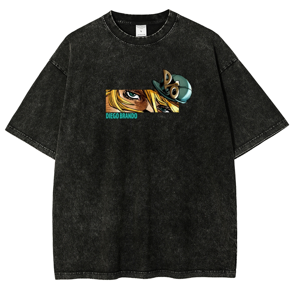 Jojo's Bizarre Adventure Washed T-Shirt-Coordom