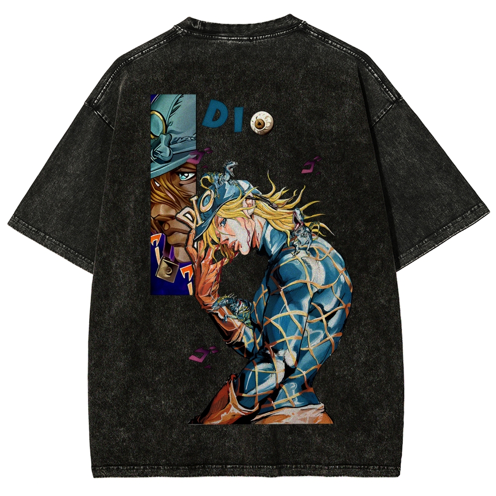 Jojo's Bizarre Adventure Washed T-Shirt-Coordom