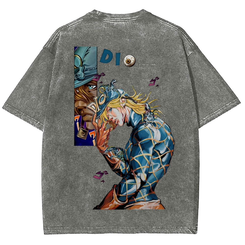 Jojo's Bizarre Adventure Washed T-Shirt-Coordom