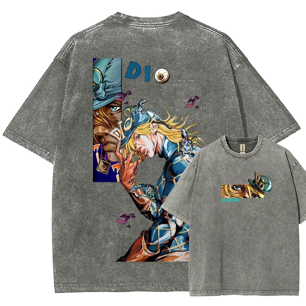 Jojo's Bizarre Adventure Washed T-Shirt-Coordom