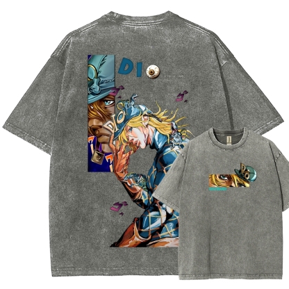 Jojo's Bizarre Adventure Washed T-Shirt-Coordom