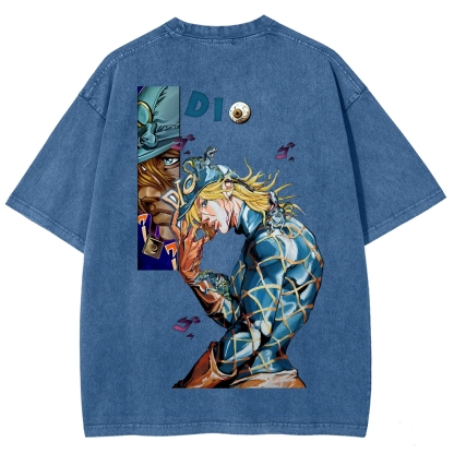 Jojo's Bizarre Adventure Washed T-Shirt-Coordom