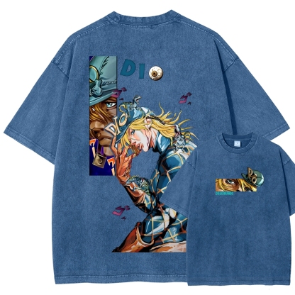 Jojo's Bizarre Adventure Washed T-Shirt-Coordom