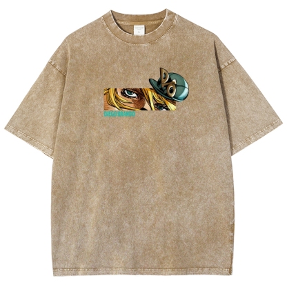 Jojo's Bizarre Adventure Washed T-Shirt-Coordom