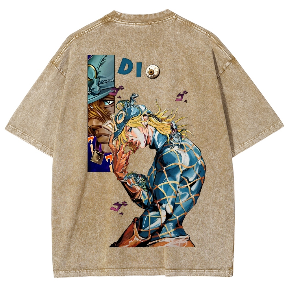 Jojo's Bizarre Adventure Washed T-Shirt-Coordom