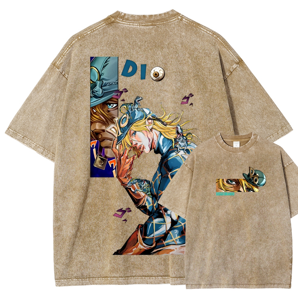 Jojo's Bizarre Adventure Washed T-Shirt-Coordom