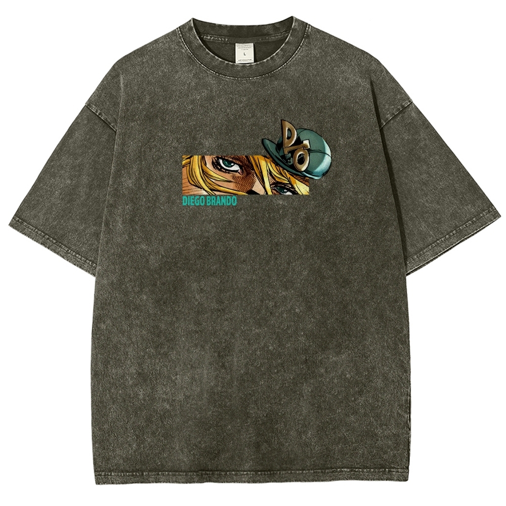 Jojo's Bizarre Adventure Washed T-Shirt-Coordom