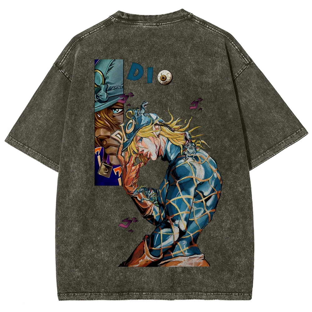 Jojo's Bizarre Adventure Washed T-Shirt-Coordom