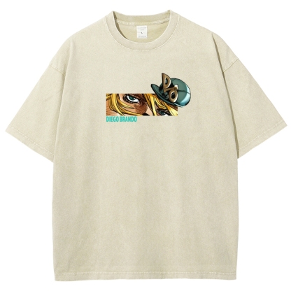 Jojo's Bizarre Adventure Washed T-Shirt-Coordom