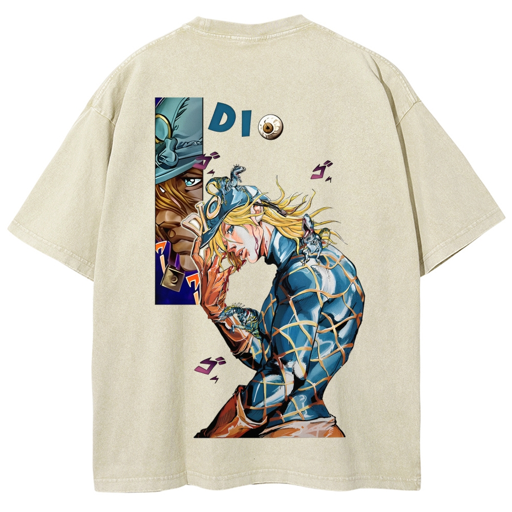 Jojo's Bizarre Adventure Washed T-Shirt-Coordom
