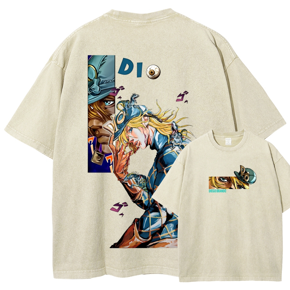 Jojo's Bizarre Adventure Washed T-Shirt-Coordom