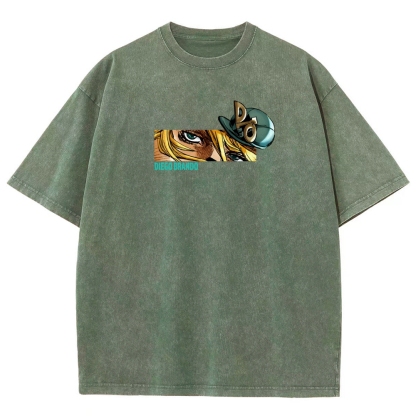 Jojo's Bizarre Adventure Washed T-Shirt-Coordom