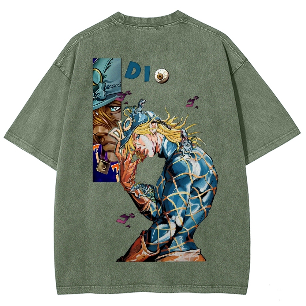 Jojo's Bizarre Adventure Washed T-Shirt-Coordom