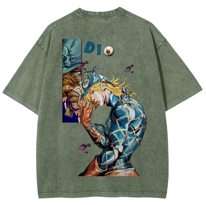 Jojo's Bizarre Adventure Washed T-Shirt-Coordom