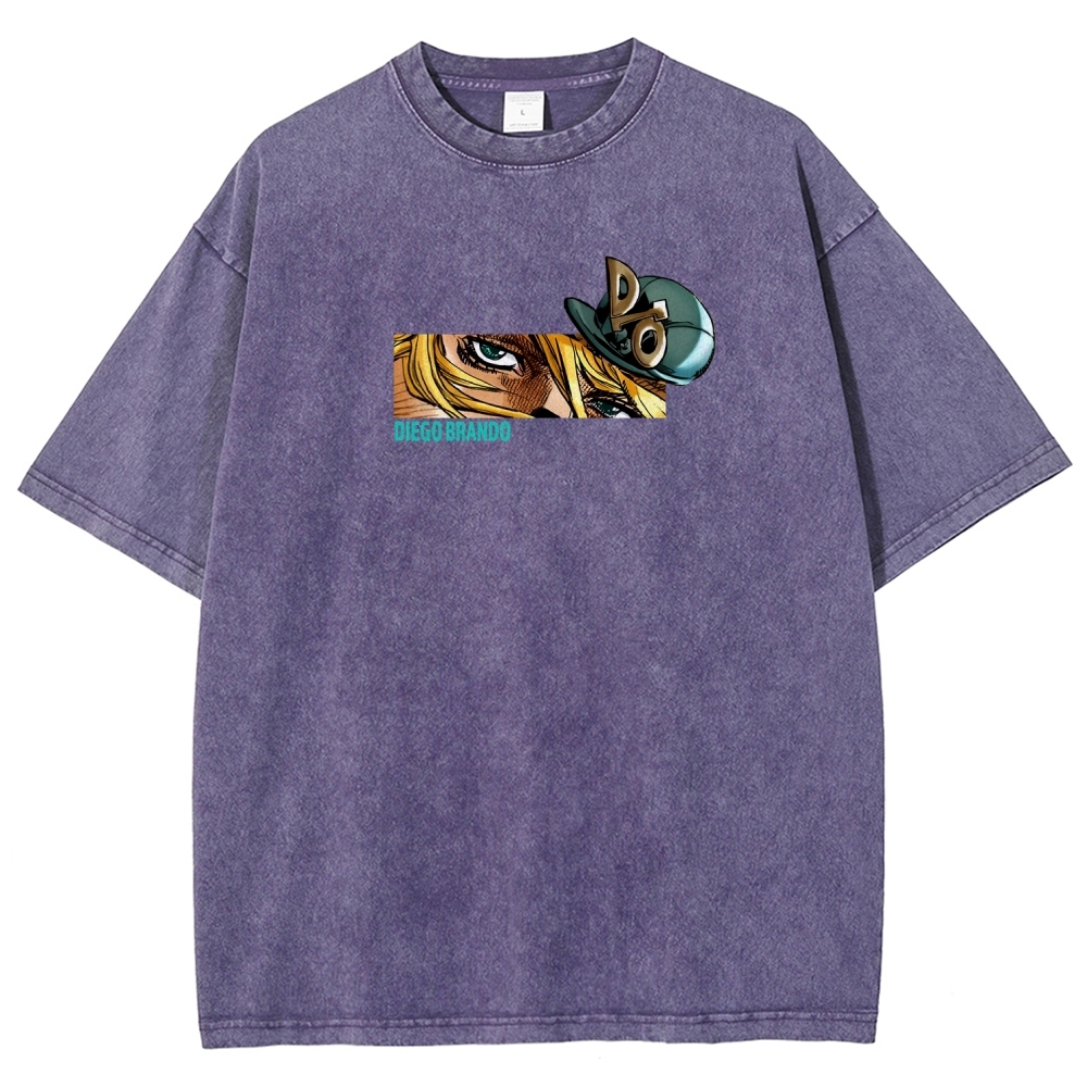 Jojo's Bizarre Adventure Washed T-Shirt-Coordom