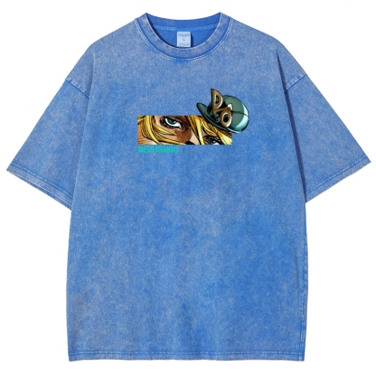Jojo's Bizarre Adventure Washed T-Shirt-Coordom