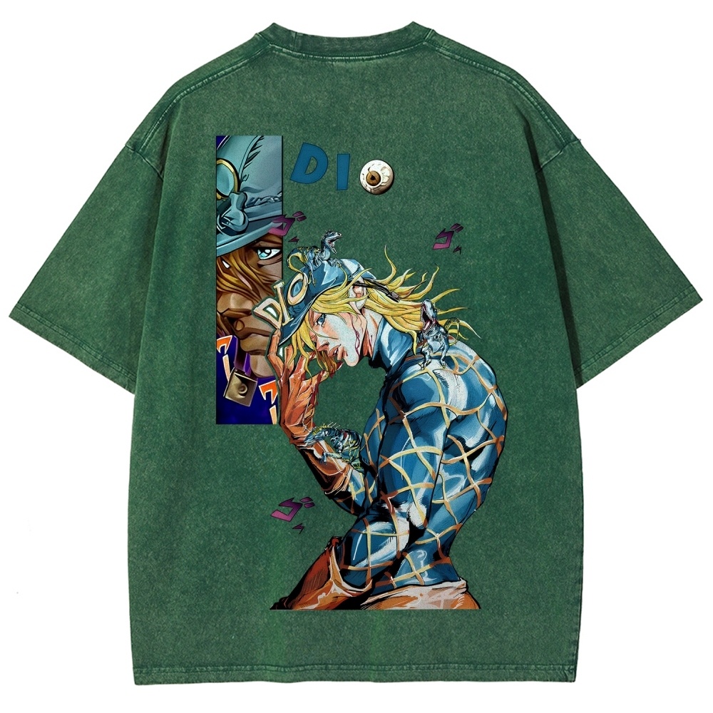 Jojo's Bizarre Adventure Washed T-Shirt-Coordom