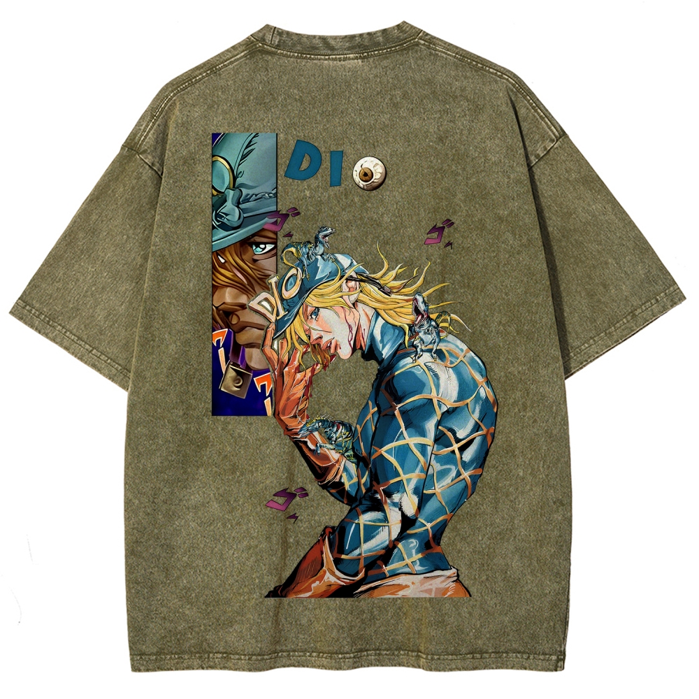 Jojo's Bizarre Adventure Washed T-Shirt-Coordom