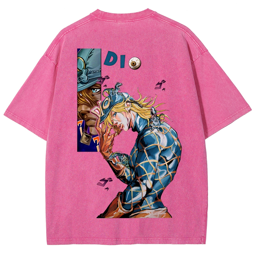 Jojo's Bizarre Adventure Washed T-Shirt-Coordom