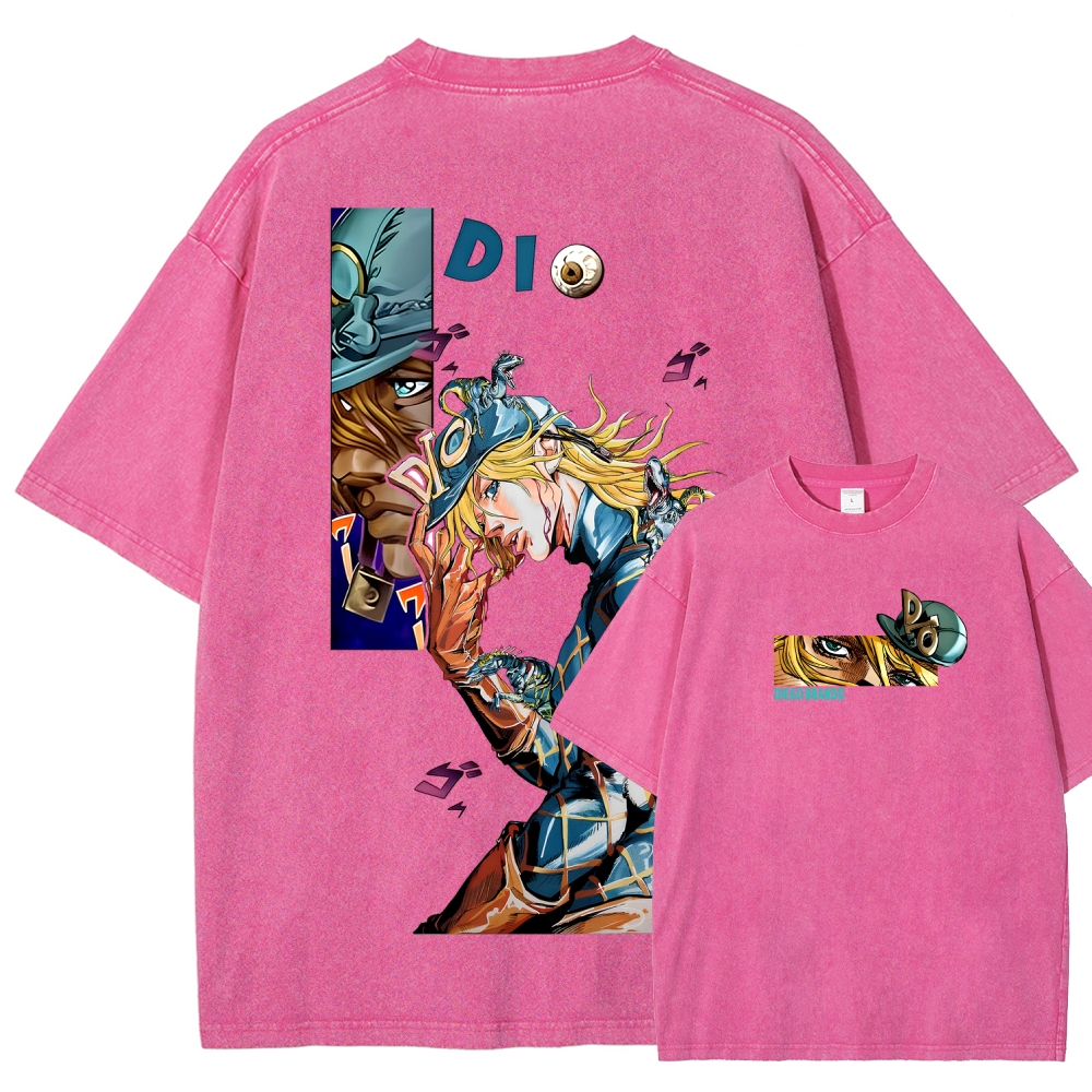 Jojo's Bizarre Adventure Washed T-Shirt-Coordom