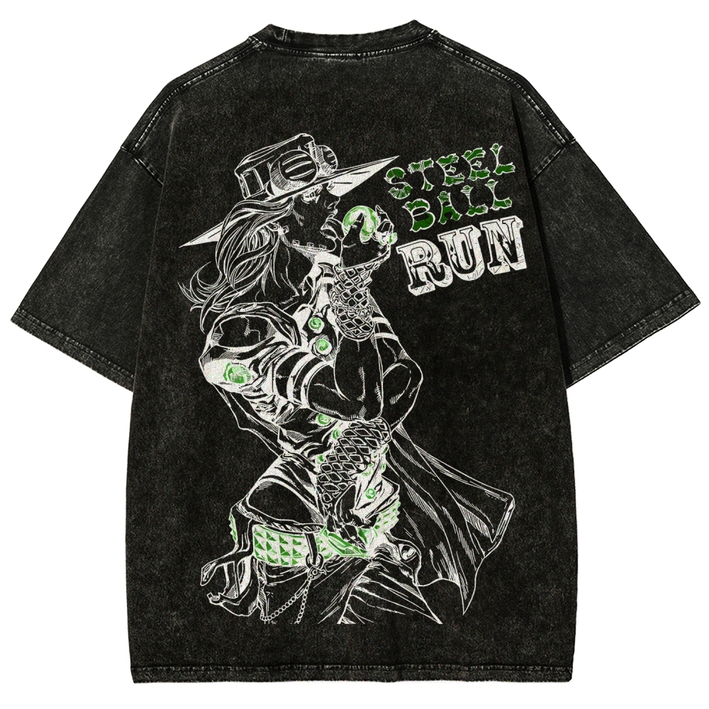 Jojo's Bizarre Adventure Unisex Fit Washed T-Shirt 2603015822-Coordom