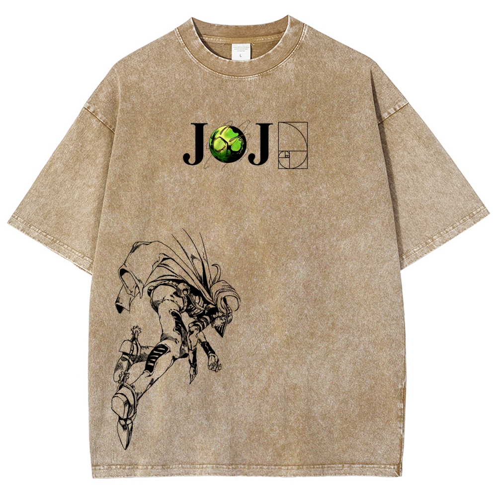 Jojo's Bizarre Adventure Unisex Fit Washed T-Shirt 2603015822-Coordom