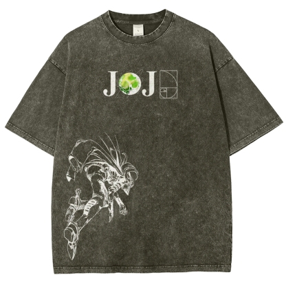 Jojo's Bizarre Adventure Unisex Fit Washed T-Shirt 2603015822-Coordom