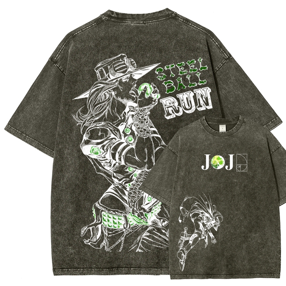 Jojo's Bizarre Adventure Unisex Fit Washed T-Shirt 2603015822-Coordom