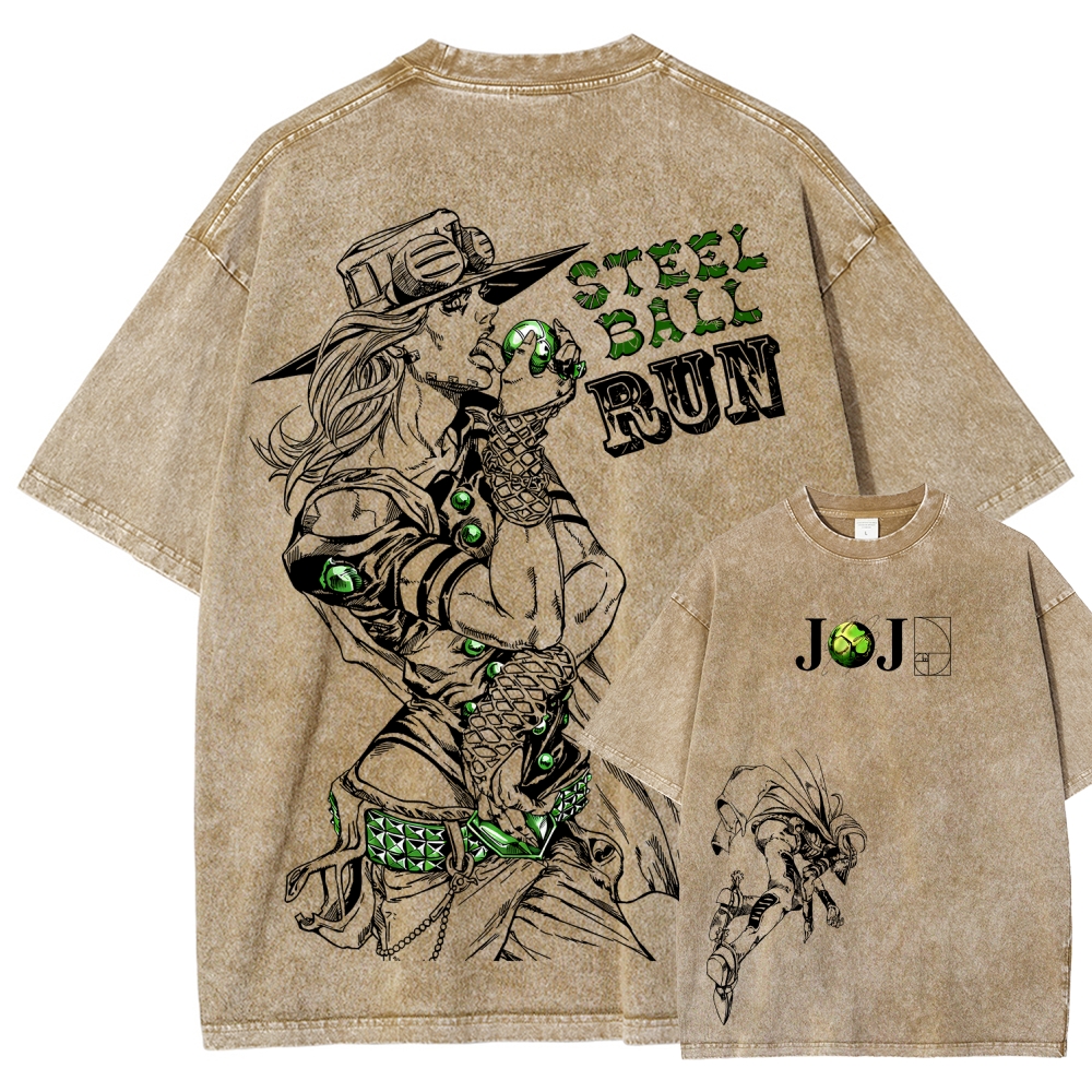 Jojo's Bizarre Adventure Unisex Fit Washed T-Shirt 2603015822-Coordom