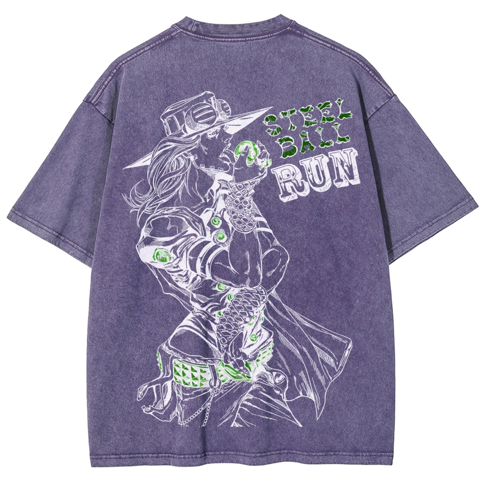 Jojo's Bizarre Adventure Unisex Fit Washed T-Shirt 2603015822-Coordom