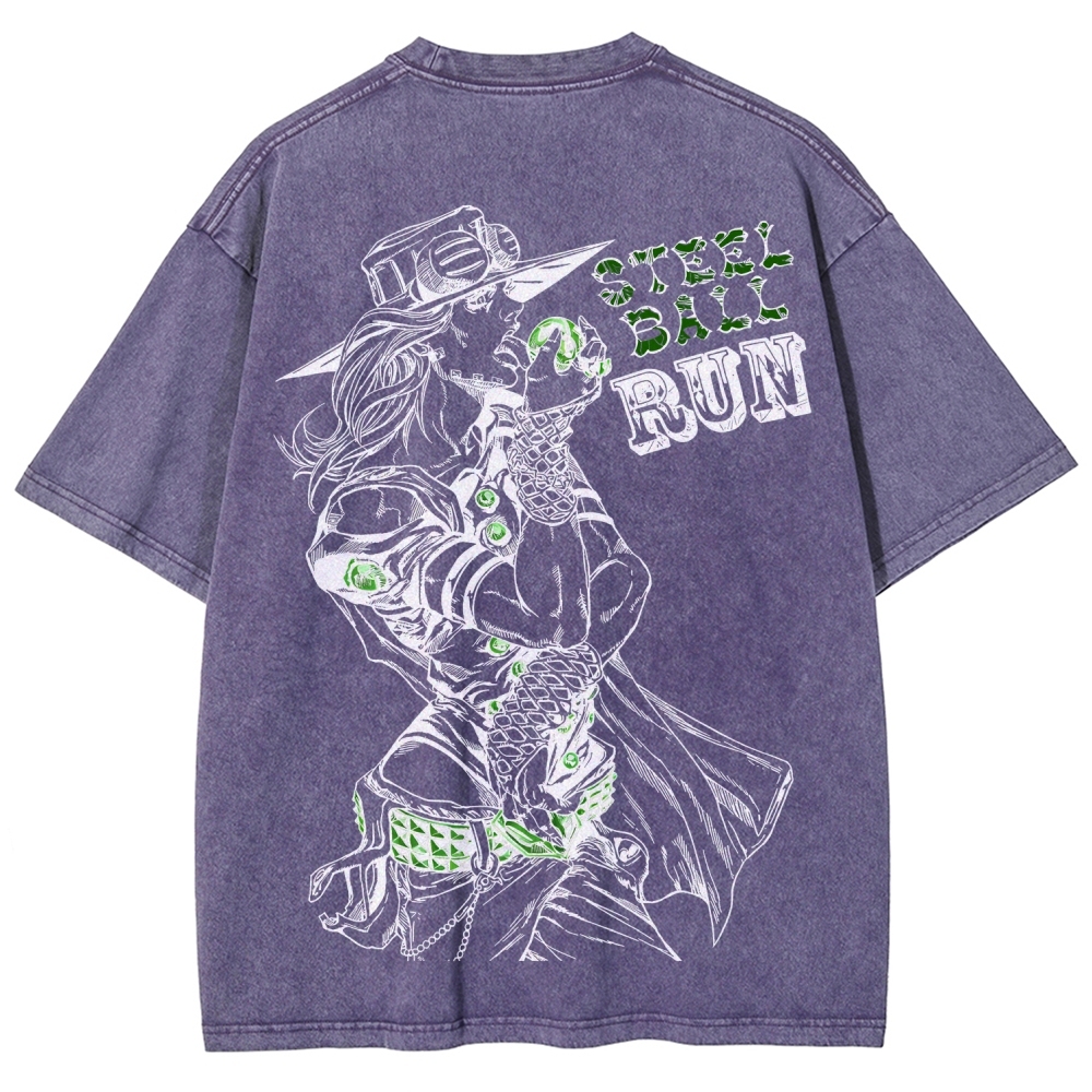 Jojo's Bizarre Adventure Unisex Fit Washed T-Shirt 2603015822-Coordom