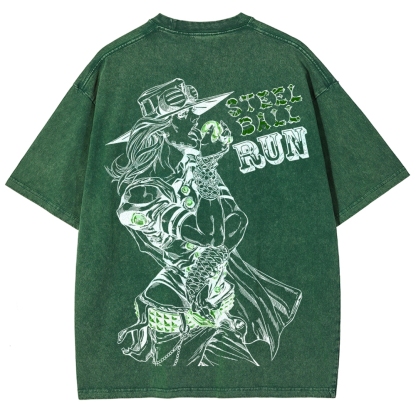 Jojo's Bizarre Adventure Unisex Fit Washed T-Shirt 2603015822-Coordom