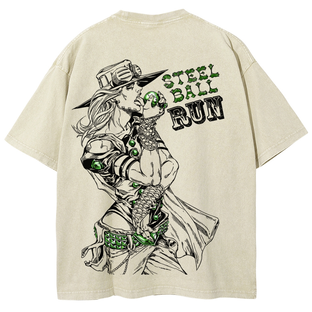 Jojo's Bizarre Adventure Unisex Fit Washed T-Shirt 2603015822-Coordom
