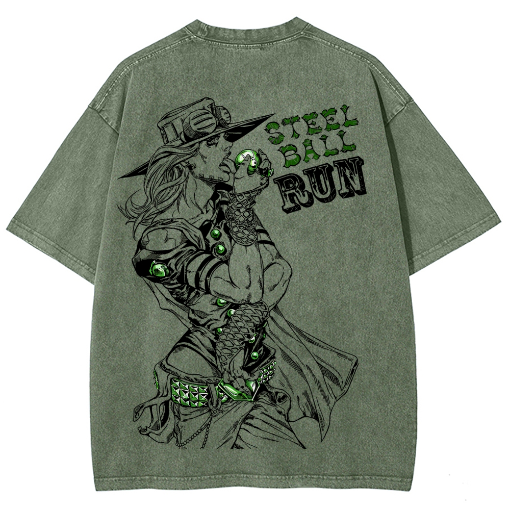 Jojo's Bizarre Adventure Unisex Fit Washed T-Shirt 2603015822-Coordom