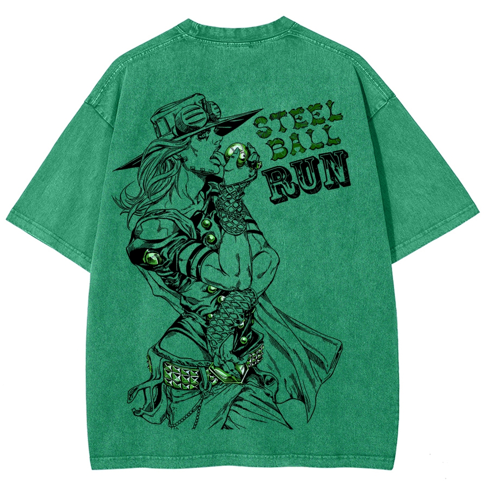 Jojo's Bizarre Adventure Unisex Fit Washed T-Shirt 2603015822-Coordom
