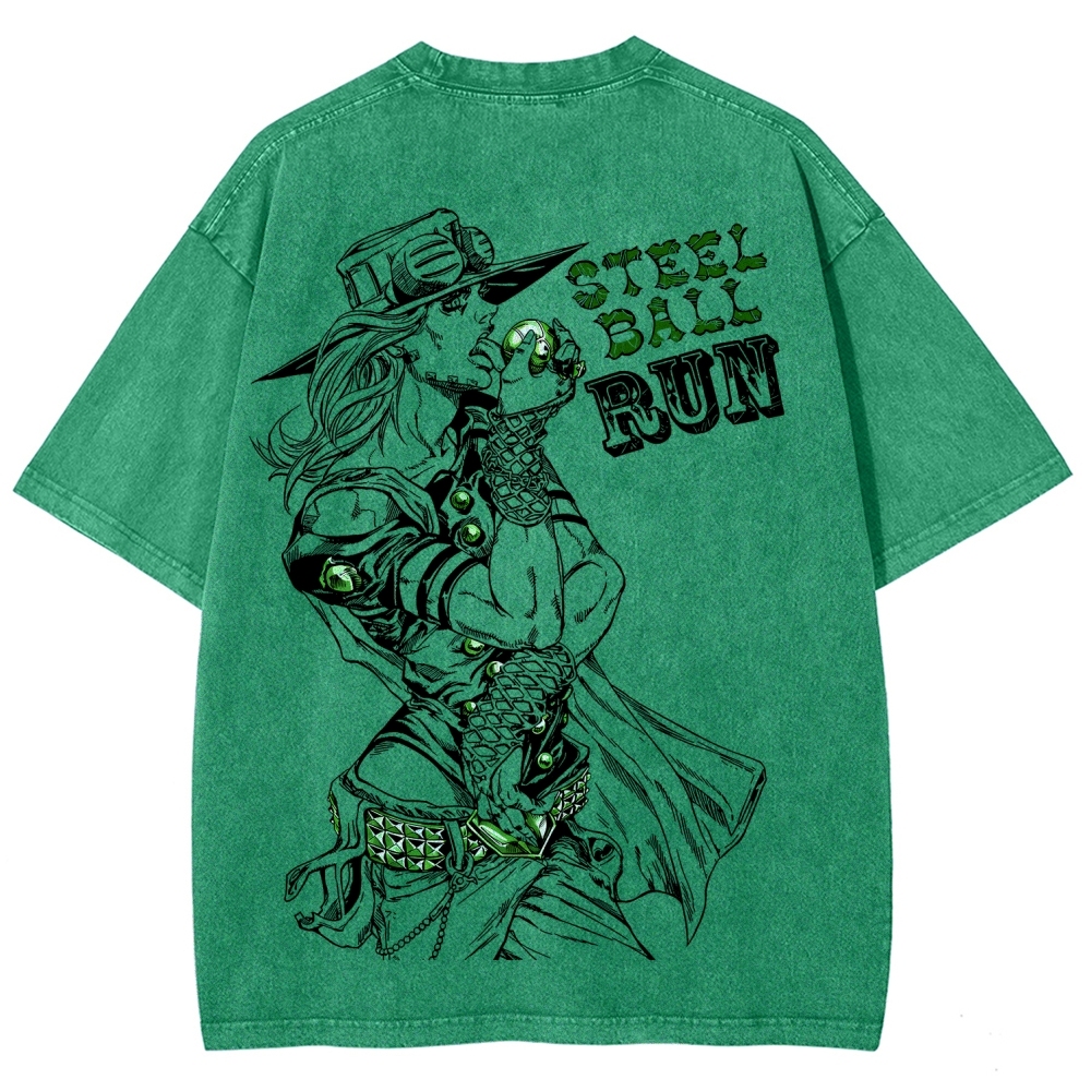 Jojo's Bizarre Adventure Unisex Fit Washed T-Shirt 2603015822-Coordom