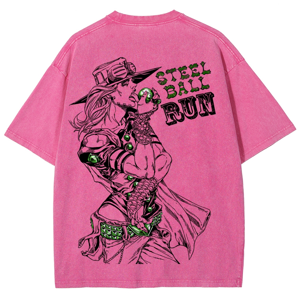Jojo's Bizarre Adventure Unisex Fit Washed T-Shirt 2603015822-Coordom