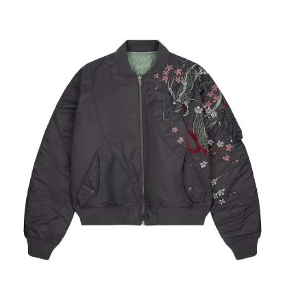 "yakuza v2" bomber Jacket dark grey-Coordom