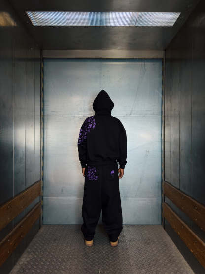 "SASUKE UCHIHA X CURSE MARKS" BALACLAVA ZIP HOODIE-Coordom