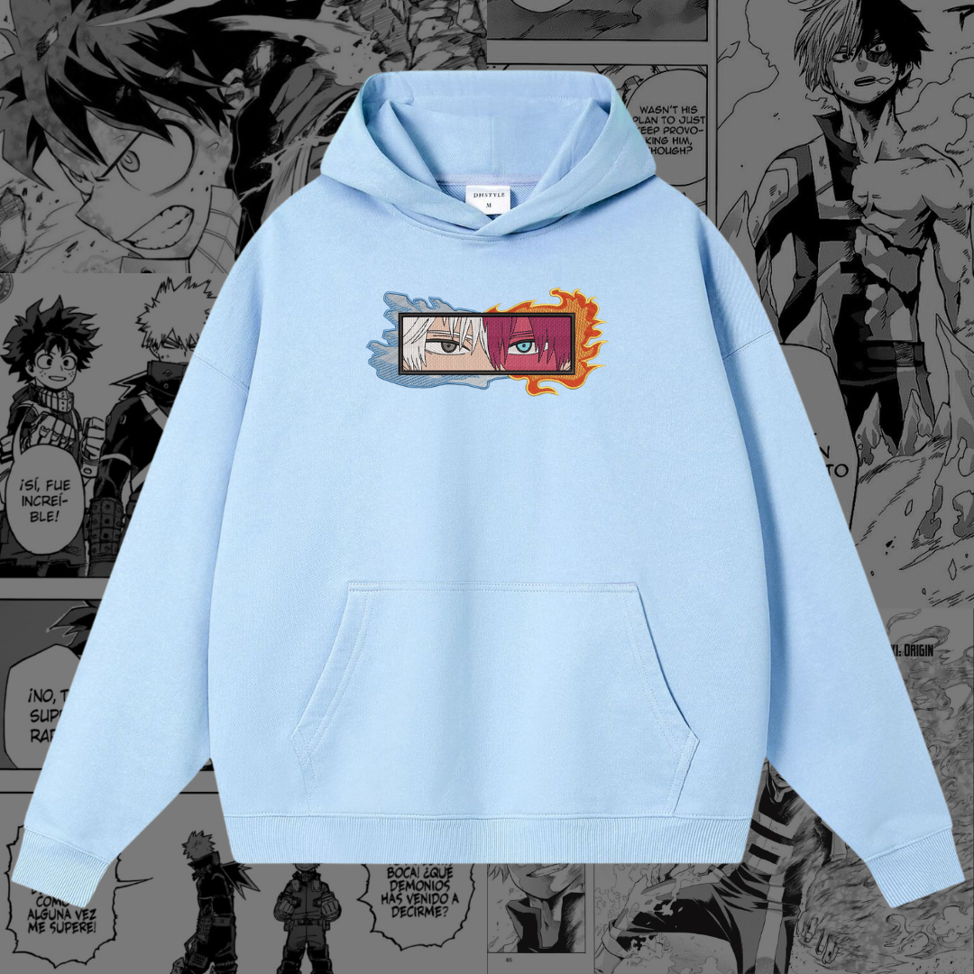 Shoto Todoroki Embroidered Hoodie | My Hero Academia Inspired-Coordom