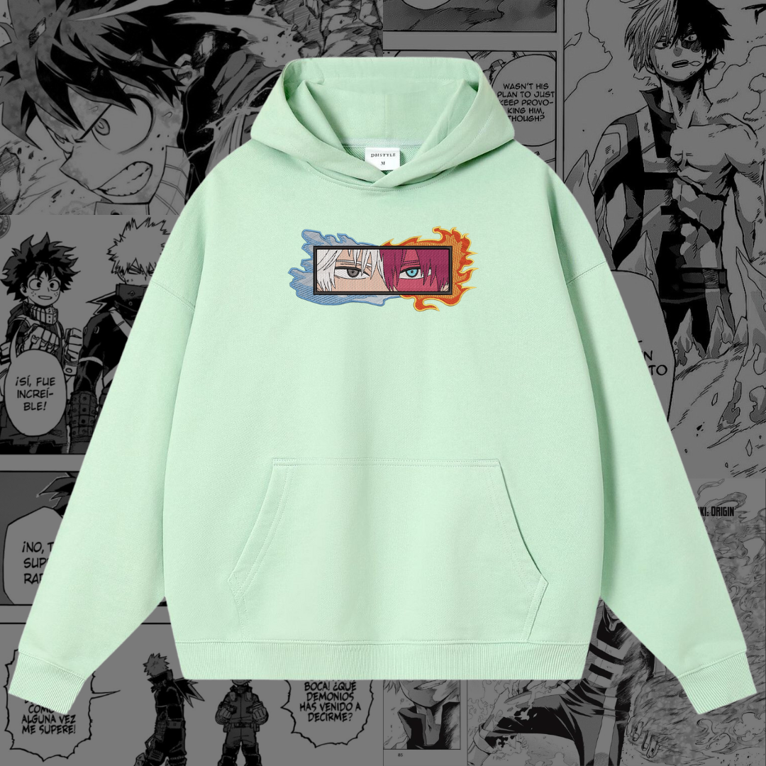 Shoto Todoroki Embroidered Hoodie | My Hero Academia Inspired-Coordom