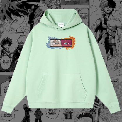 Shoto Todoroki Embroidered Hoodie | My Hero Academia Inspired-Coordom