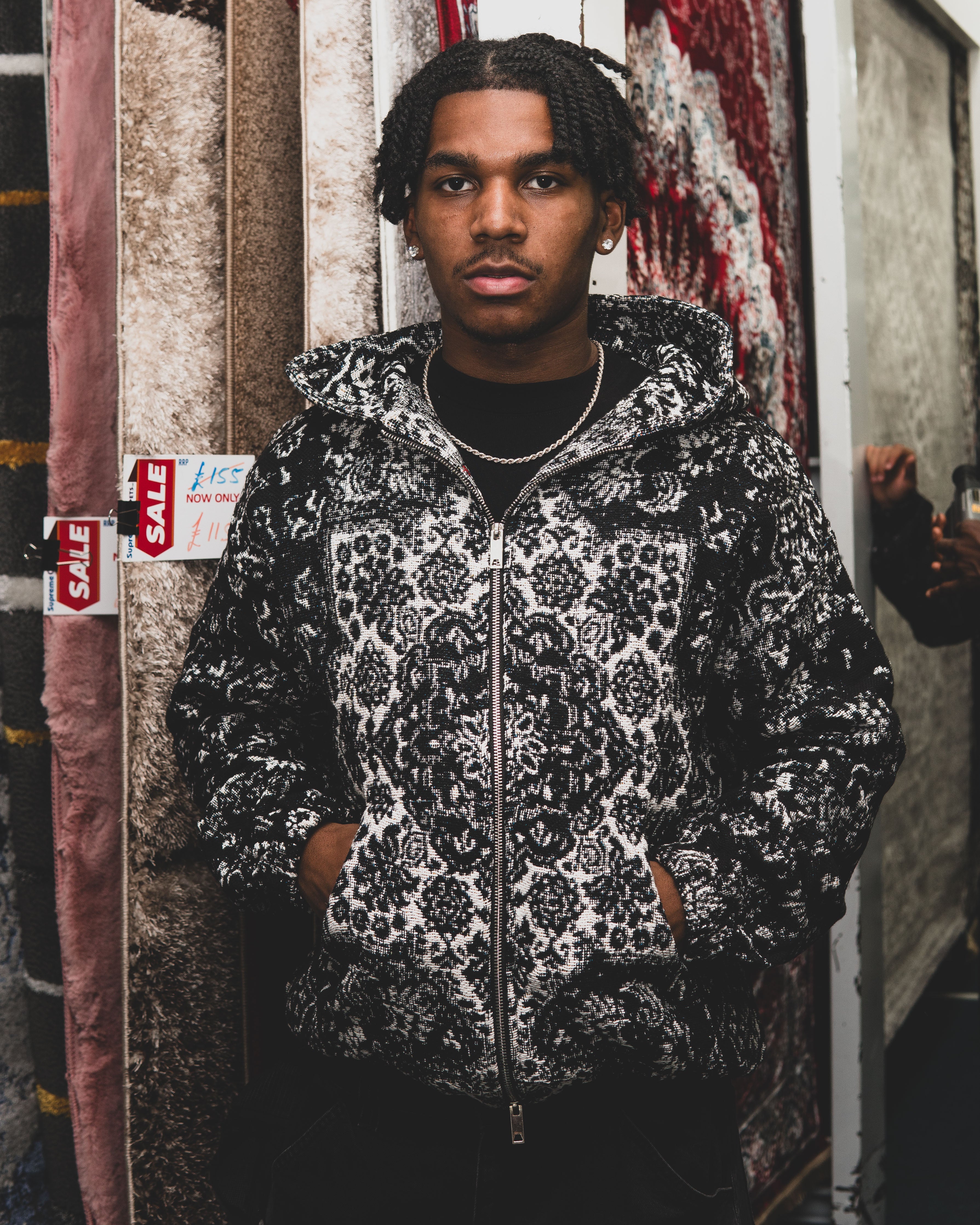 BLAZE Tapestry Zip-Up Hoodie|Streetwear Oversized Vintage Casual Wear-Coordom
