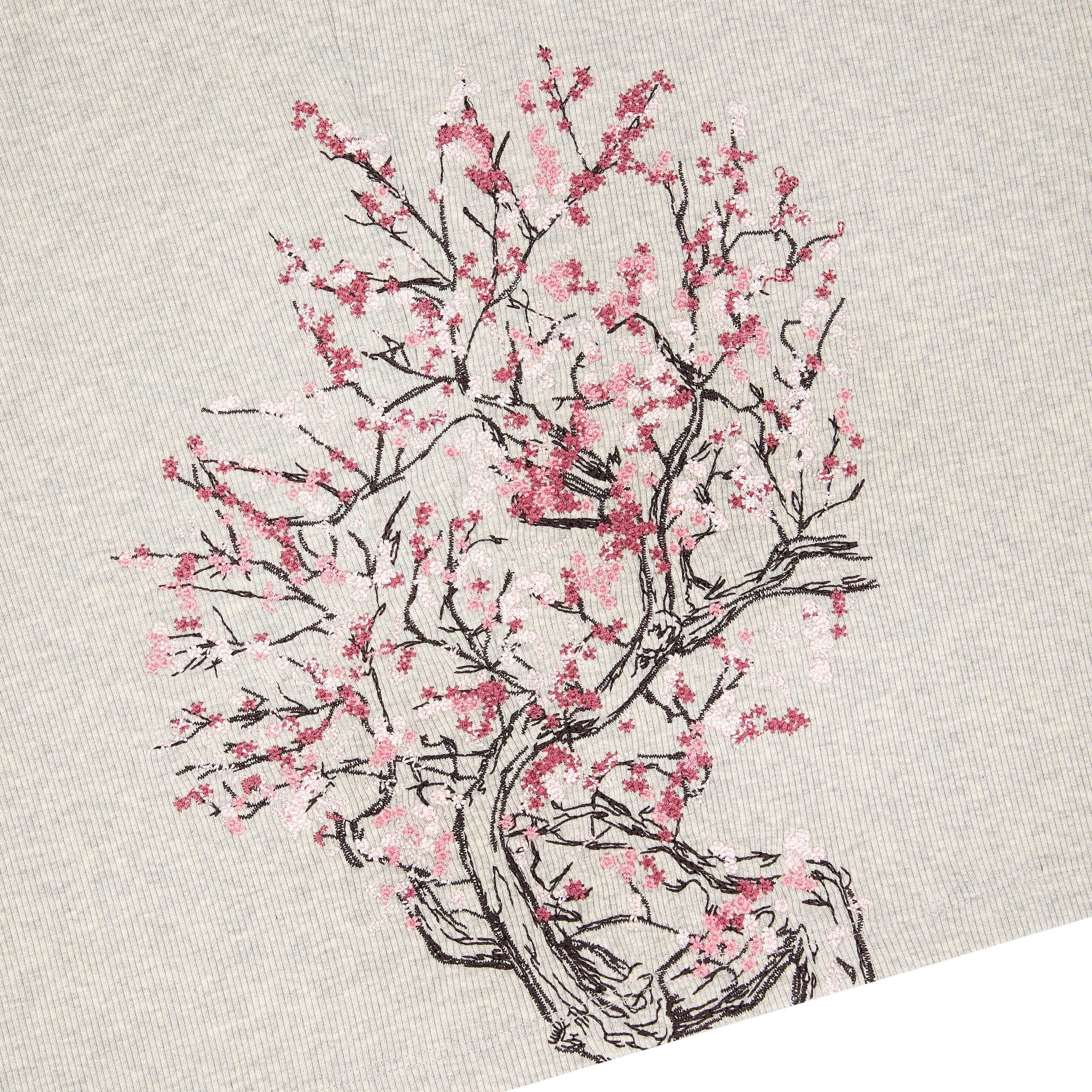 "blossom v3" ribbed T Shirt grey-Coordom
