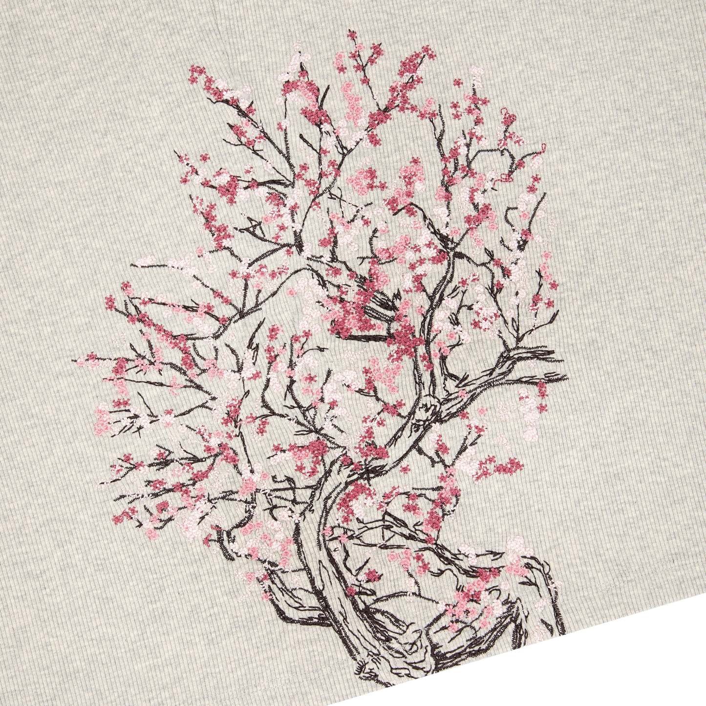 "blossom v3" ribbed T Shirt grey-Coordom