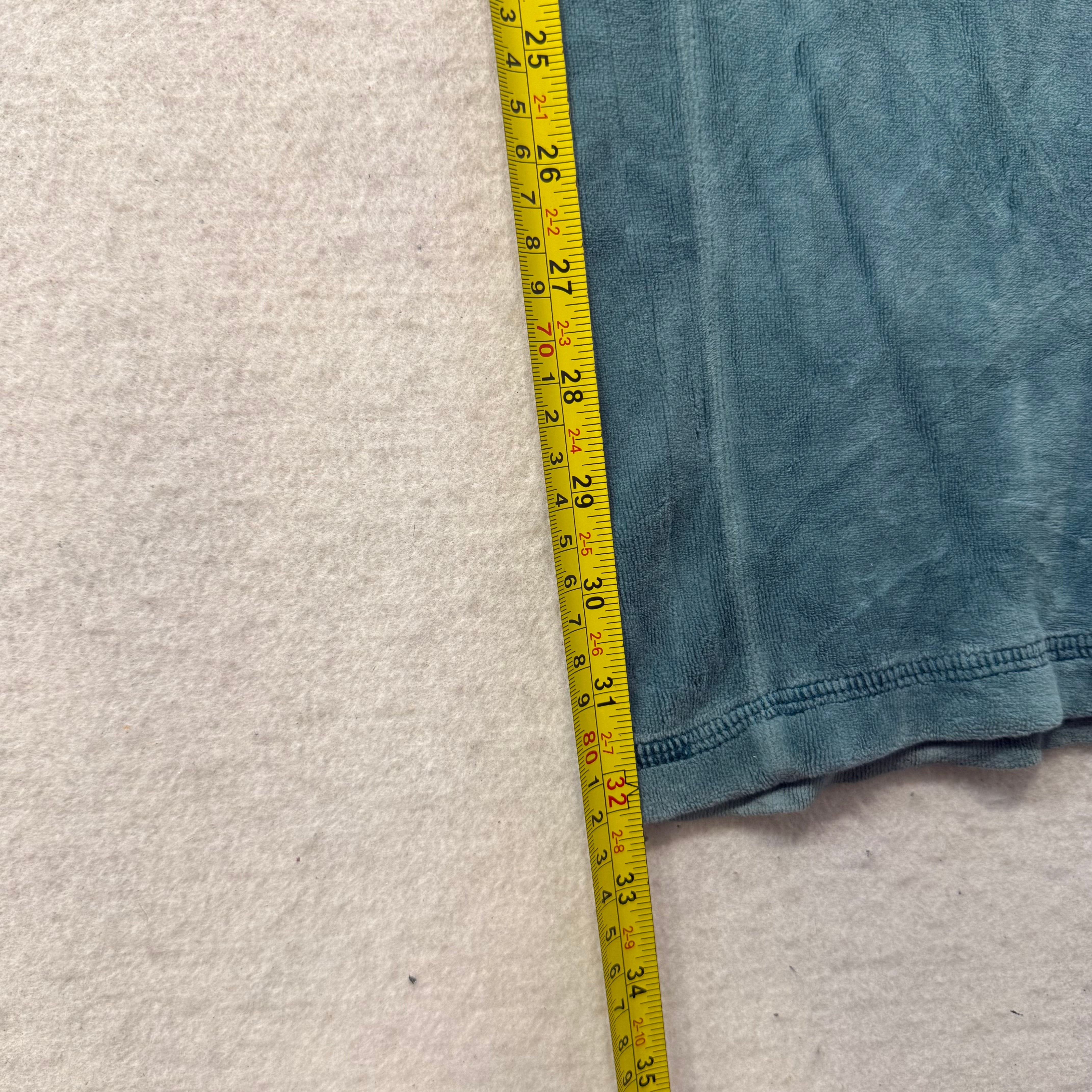 Juicy Couture Women's Winter Teal Velour Flared Track Pant Crown Logo Y2K Size P-Coordom