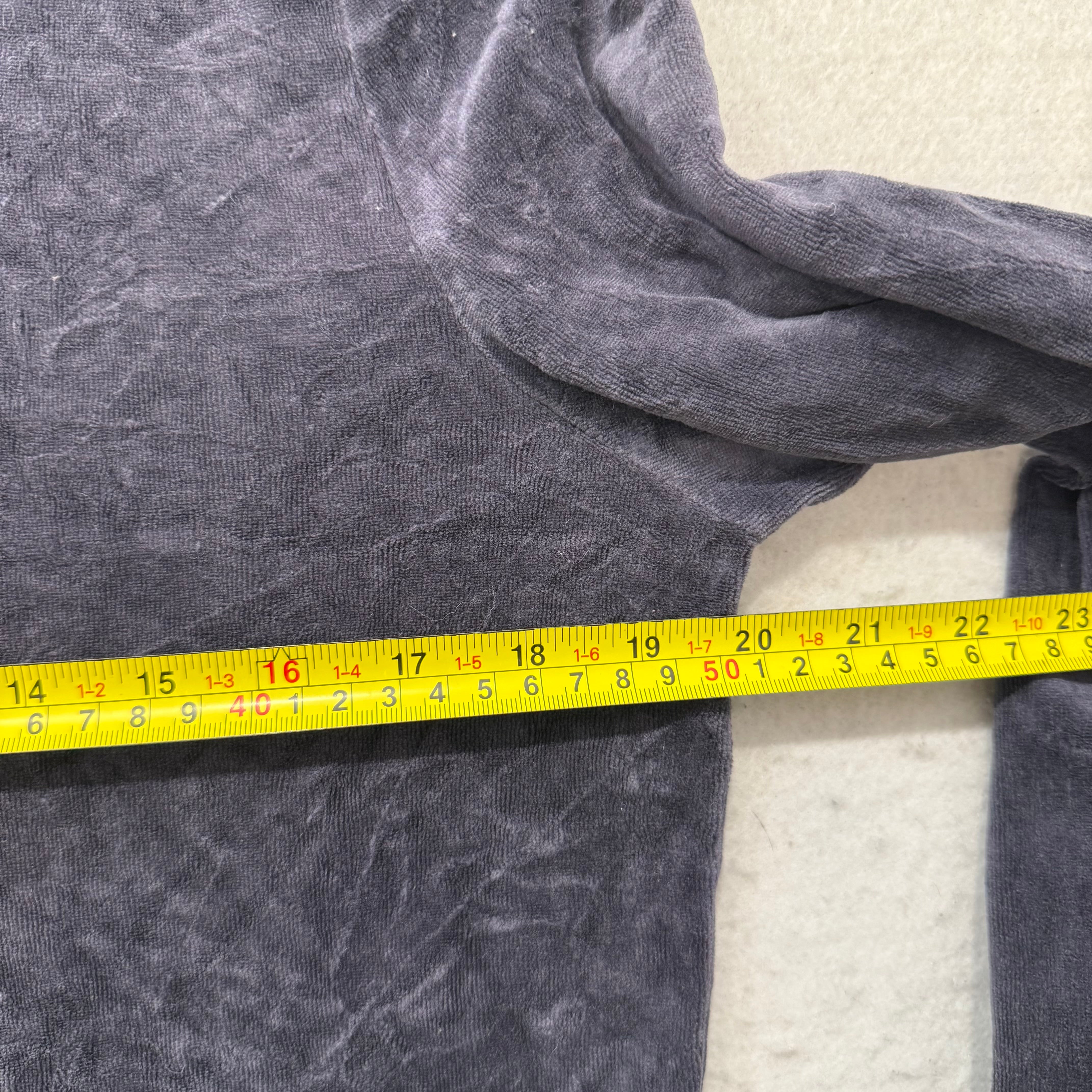 Juicy Couture Women's Deep Charcoal Velour Zip-Up Hoodie Loungwear Size M-Coordom